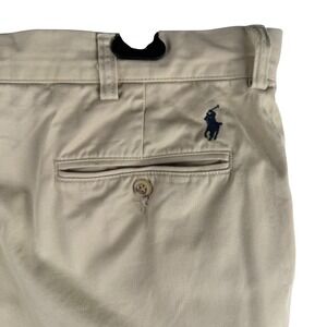 Polo Ralph Lauren Suffield Khaki Chino Pant Mens 38x30 Flat Front Cotton